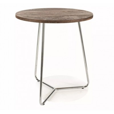 Стол журнальный SIGNAL ALTA B орех/хром 45